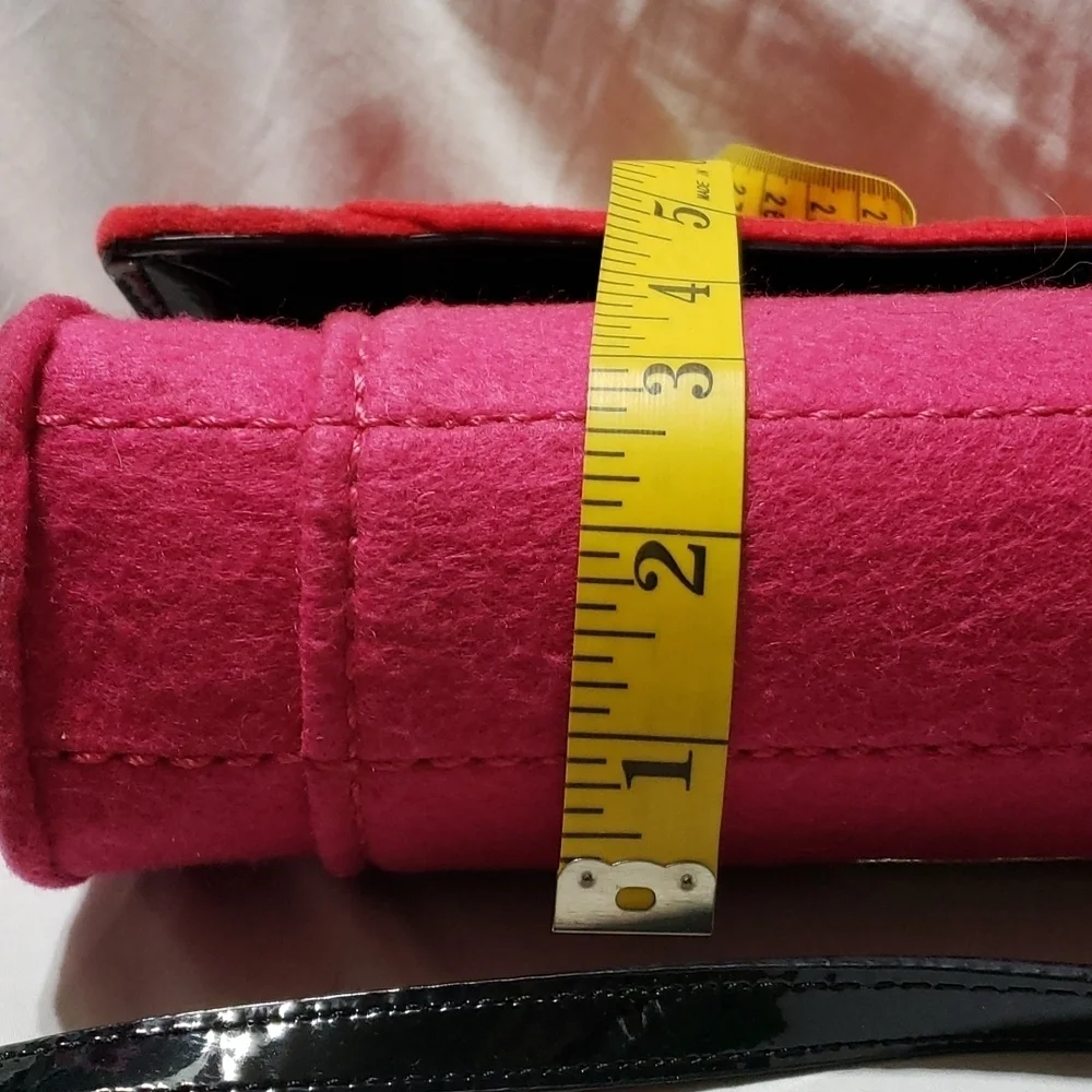 Kate spade pink and red felted crossbody rare